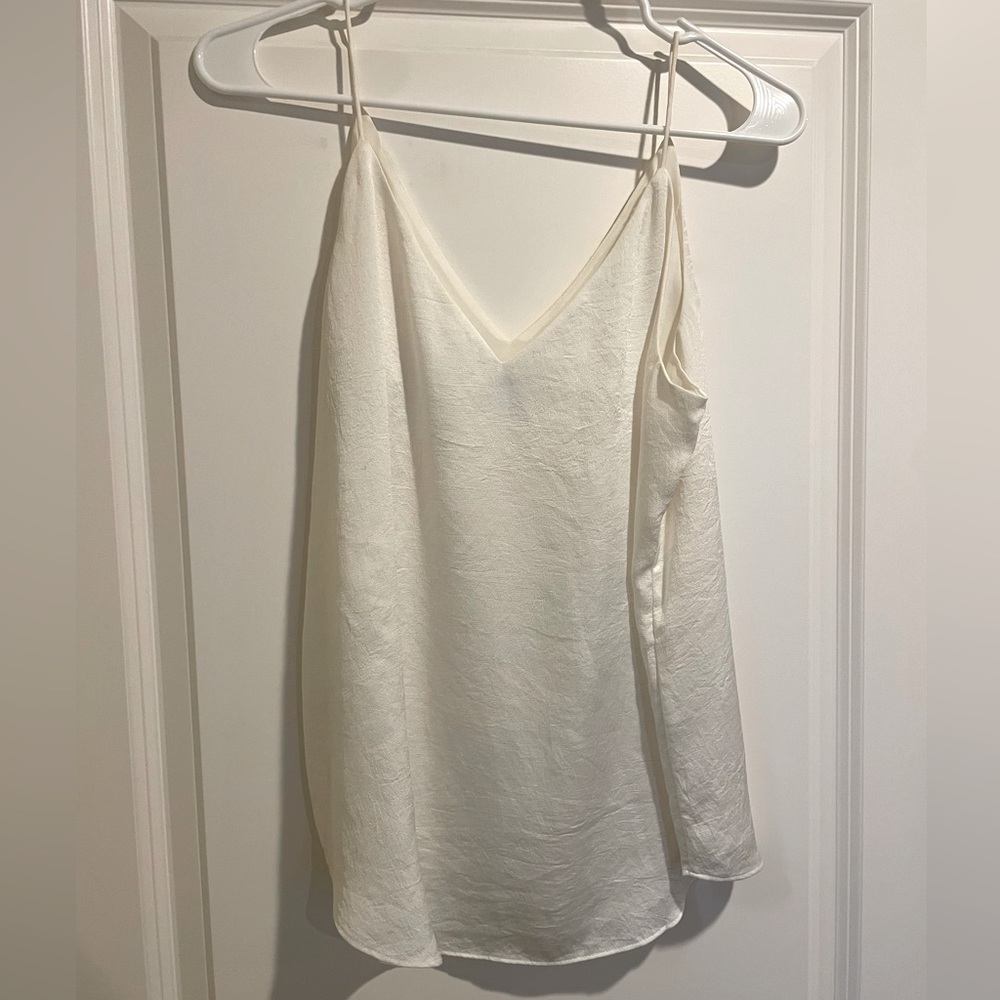 White flowy tank top